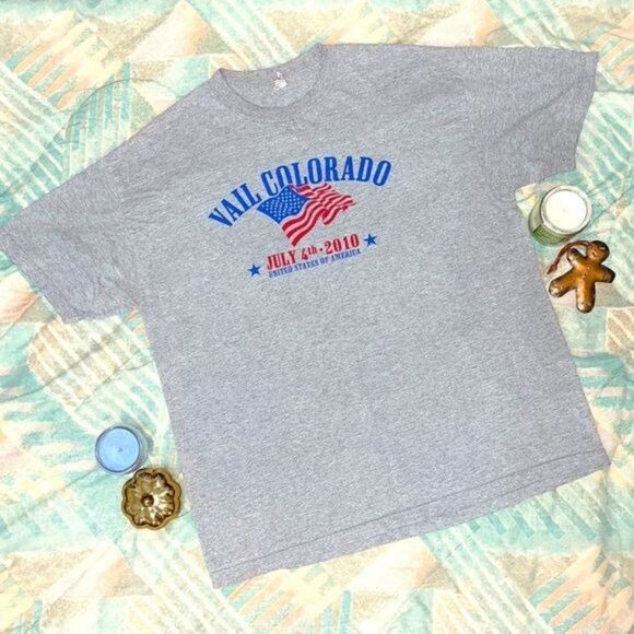 Alstyle Vail Colorado July 4th, 2010 Grey Men XL Holiday Event Comfy USA - Picture 1 of 4